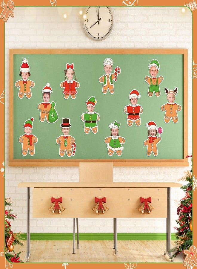 CPicdn 178Pcs Christmas Red Gingerbread Man Cutouts, Christmas DIY Photo Craft Cutouts Wall Classroom Bulletin Board Decoration, Elementary School Classroom Chalkboard Supplies Wall Door Decor - Image 4