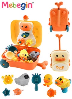 MEBEGIN 7 Pieces Beach Toys Set with Trolley Case and Sea Animal Molds, Creative Bath Toys Set, Convenient To Carry, Colorful Sand Toys, Suitable for Beach, Bathing, Swimming Parties, Garden Planting  - Image 2