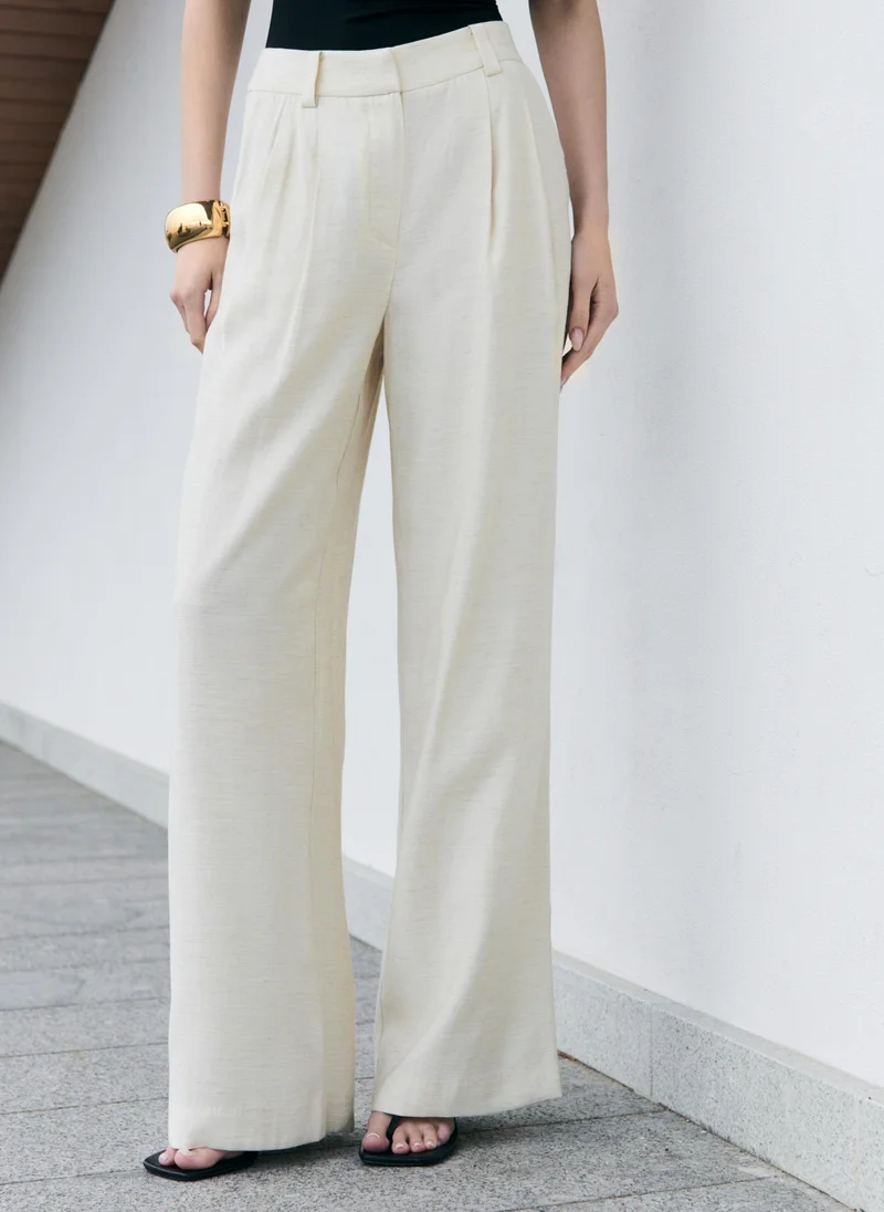 Lichi Textured loose trousers