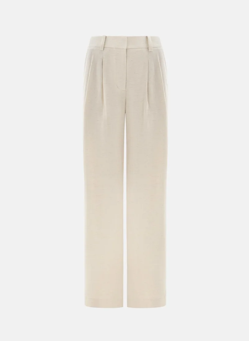 ليتشي بنطلون فضفاض بقصة فضفاضة من قماش منسوج