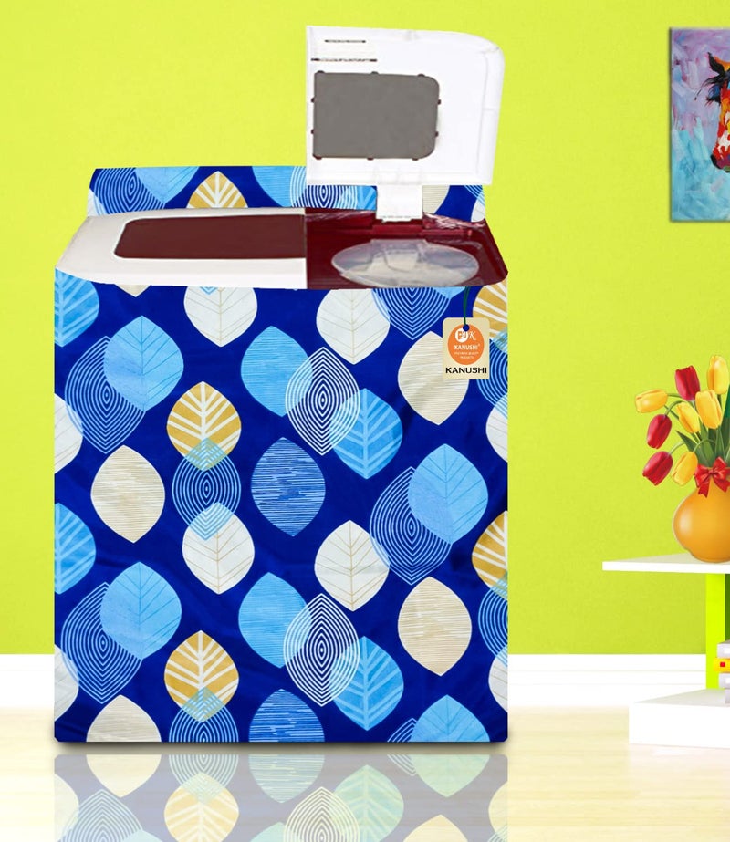 KANUSHI KANUSHI Industries Designer Laundry Bag1 Pc Waterproof Dustproof Top Load Semi Automatic Washing Machine Cover Suitable For 6 Kg 65 kg 7 kg 75 kgLBWASHINGSEMIBLUELONGLEVS - Image 2