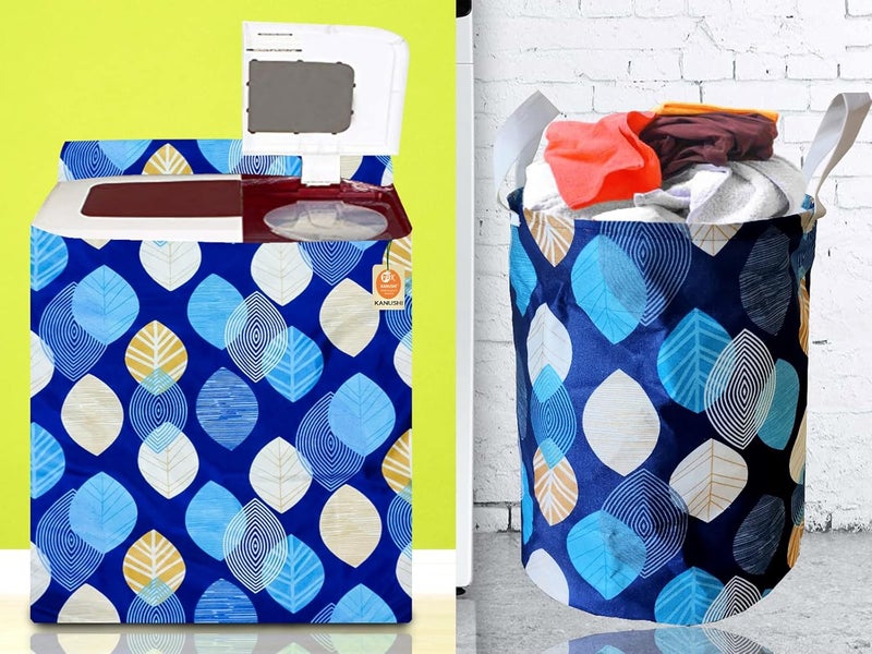 KANUSHI KANUSHI Industries Designer Laundry Bag1 Pc Waterproof Dustproof Top Load Semi Automatic Washing Machine Cover Suitable For 6 Kg 65 kg 7 kg 75 kgLBWASHINGSEMIBLUELONGLEVS - Image 1