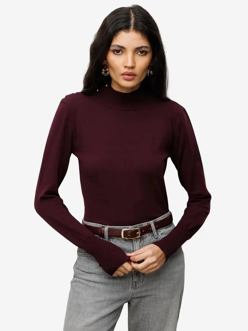 ميكسراي MIXRAY Turtleneck Knit Sweater