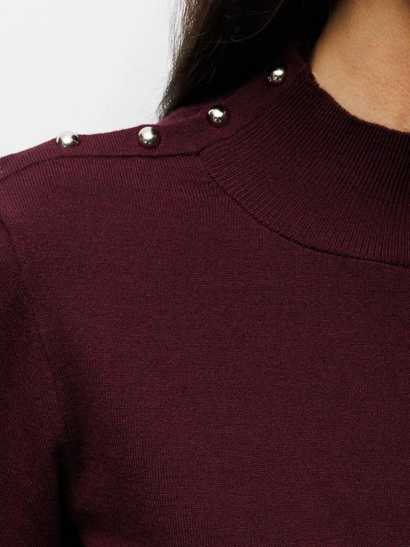 MixRay Periwinkle Purple MIXRAY Turtleneck Knit Sweater for Women | Best Price UAE