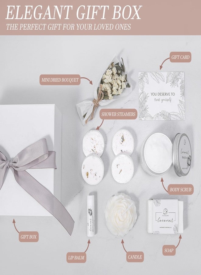 EXTALOW Spa Gifts for Women Bath and Body Gift Basket Mothers Day Gifts Coconut Lavender Home Spa Set Self Care Gift for Mom Sister Her Wife Birthday Gifts Spa Kit Care Package Thank You Gift - Image 3