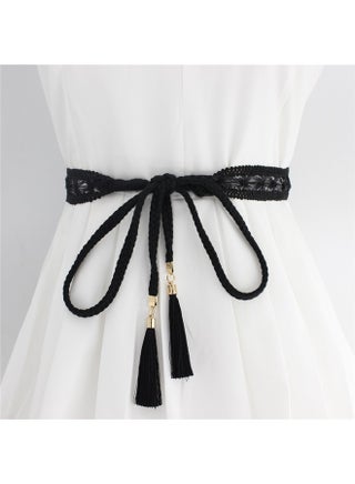 Women Girls Braided Knotted Waist Belt Skinny Mixed Color Rope Exotic Chain Tassel for Dress Skirt - pzsku/Z54AC535C339458BAE3FEZ/45/1750240388/63da1a97-fec3-4c3a-8e17-a87126fccfd7