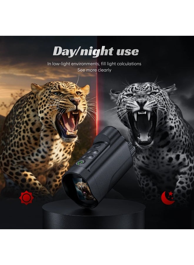 BlueFire 10X Digital Zoom Night Vision Monocular with 2" HD Screen – 2624FT Ultra-Long Range, 12MP Photo & 1080P Video Recording, 850NM IR, USB-C Computer Mode, Tripod Compatible | Ideal for Hunting, Camping, Wildlife Observation & Surveillance  - Image 2