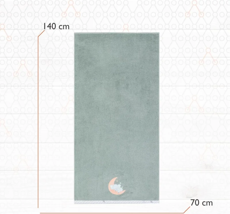 Gezenbebe Hero Embroidered Baby Kids Bath Towel (70x140) Elephant
