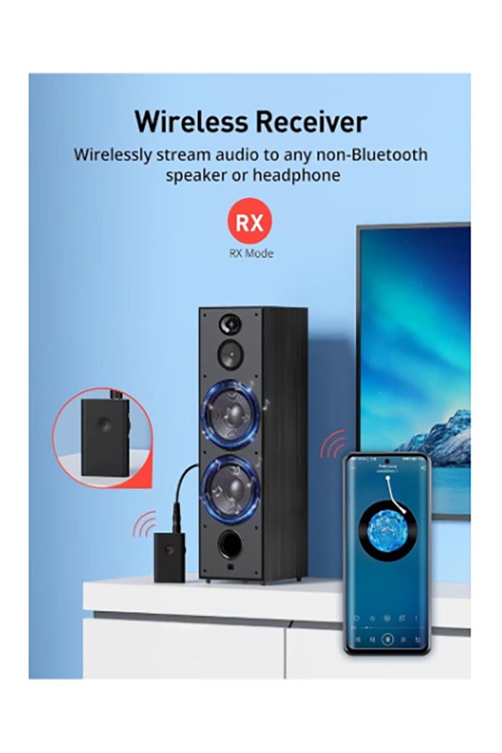 Bluetooth Adapter, Bluetooth 5.0 Transmitter and Receiver,3.5mm Wireless Audio Adapter, AptX Low Latency Dual Link Bluetooth Adapter for TV/PC/Home Sound System/Car - Image 3