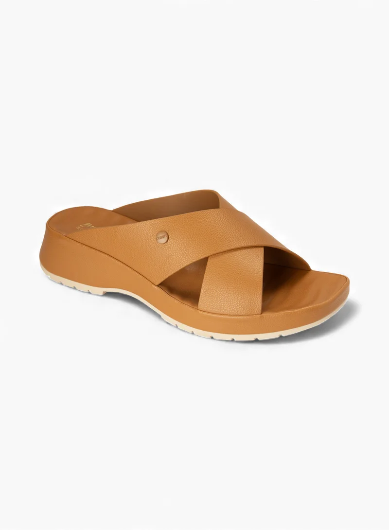 باتا كومفيت صندل انزلاقي مزود بأحزمة متقاطعة