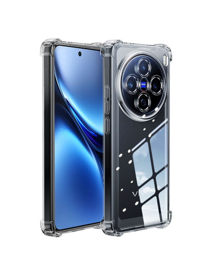 Freeson Transparent Protective Case For Vivo X200 Phone, Slim Lightweight Full Coverage Lens Protection Anti-drop Soft Shell With Four Corner Airbag Shockproof And Hanging Rope, Clear - Image 1