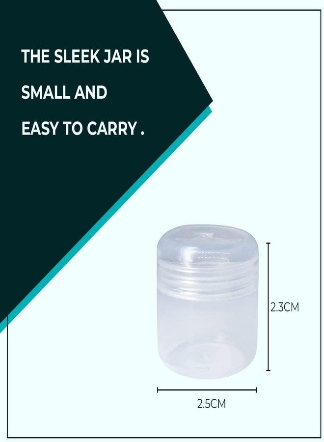 DRIVIJI Traders Small Tiny Containers Plastic Clear Boxes with Air Tight Screw lid 5 ml ClearTransparent Gmml Empty JarContainer For Storing Eyeshadow, Makeup, (Pack of 12)(Size : 2.5 cm X3 cm) - Image 3