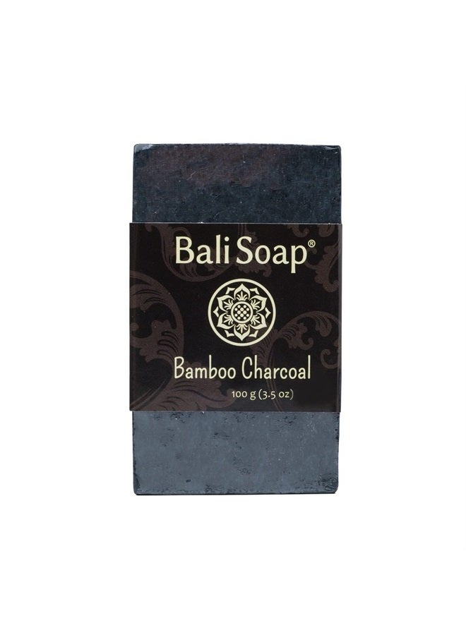 Bali Soap Bamboo Charcoal Natural Soap - Bar Soap for Men & Women - Bath, Body and Face Soap - Vegan, Handmade, Exfoliating Soap - 3 Pack, 3.5 Oz each - Image 1