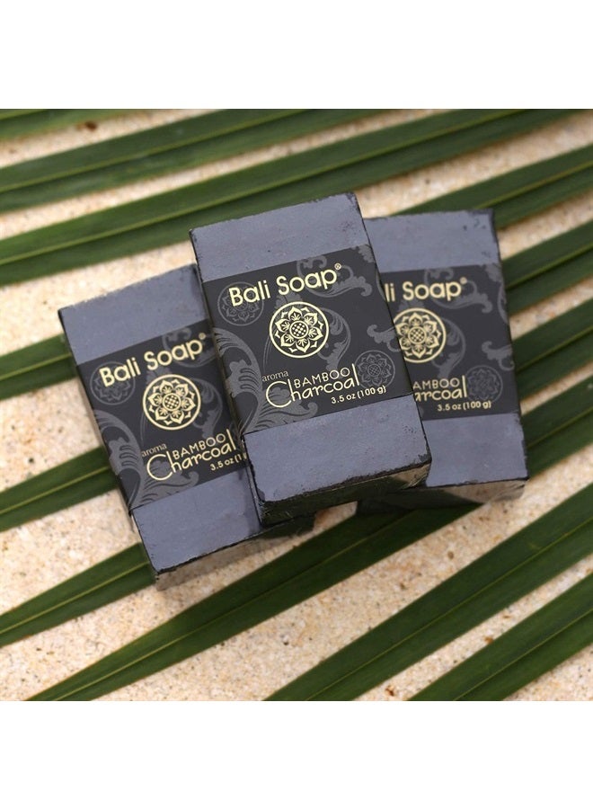 Bali Soap Bamboo Charcoal Natural Soap - Bar Soap for Men & Women - Bath, Body and Face Soap - Vegan, Handmade, Exfoliating Soap - 3 Pack, 3.5 Oz each - Image 5