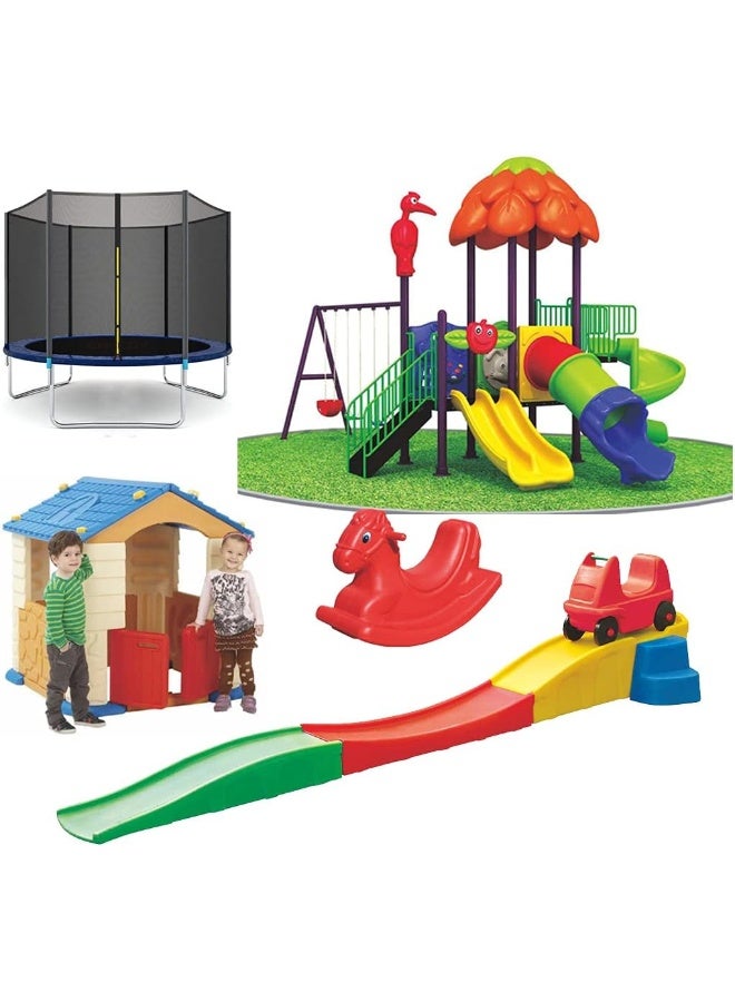 Rainbow Toys Backyard Discovery Tucson & Playground Equipment All In One Set Slide for kids and Swings for kids toys Offers - Image 1