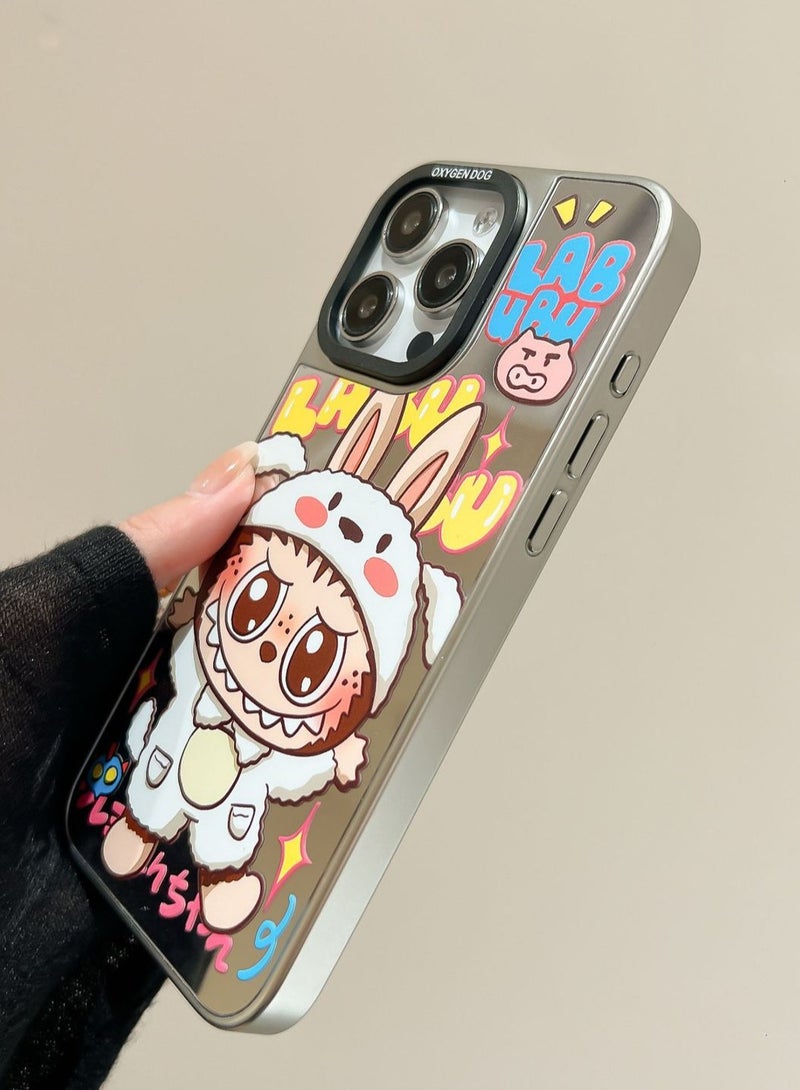 General Bunny Hoodie Mirror Phone Case for iPhone 16 Pro Max | Cute Cartoon Bunny Design with Built-in Mirror | Soft TPU, Shockproof, Stylish Back Cover for Girls  - Image 3