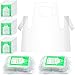 SATINIOR 25 Pcs Disposable Aprons for Kids Painting Plastic Smock Disposable Oil Proof Small Clear Polythene Apron for Craft Eating - Image 4