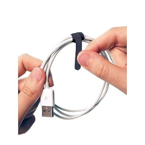 RIP-TIE Mini 1 /4" x 3-1/2" Cable Tie Perfect for USB Cable, Earbud Cords, Cell Phone Cord 7 Pack Black - Image 3