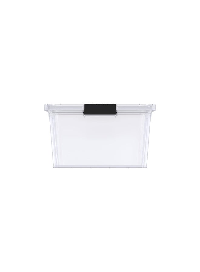 Cosmoplast صندوق تخزين بلاستيكي شفاف سعة 20 لتر مع غطاء قابل للقفل (عبوة من 3) - Image 4