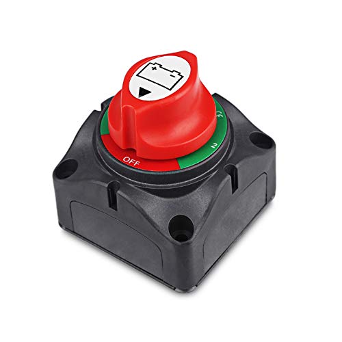 Apeixoto 1-2-Both-Off Battery Switch 12V-60V Battery Disconnect Master Cut Shut Off for Marine Boat Car RV ATV Vehicle Heavy Duty Battery Isolator Switch - Image 1