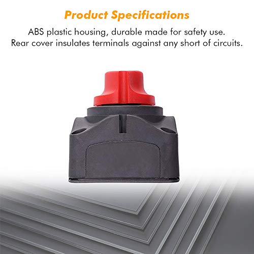 Apeixoto 1-2-Both-Off Battery Switch 12V-60V Battery Disconnect Master Cut Shut Off for Marine Boat Car RV ATV Vehicle Heavy Duty Battery Isolator Switch - Image 2