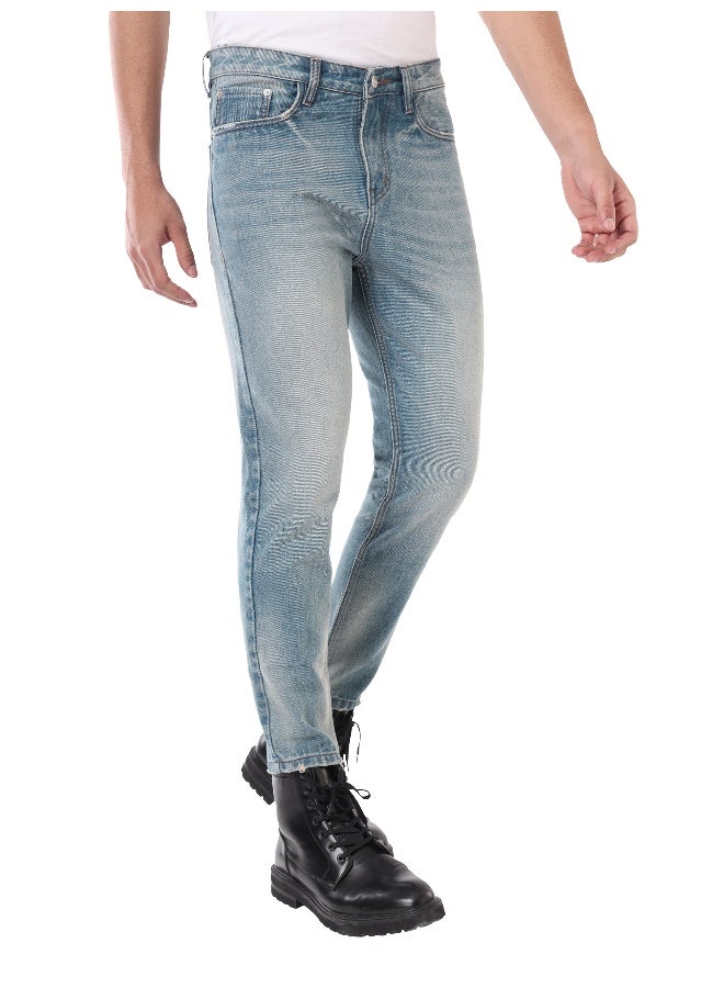 Beyoung True Blue Carrot Fit Jeans for men  - Image 3