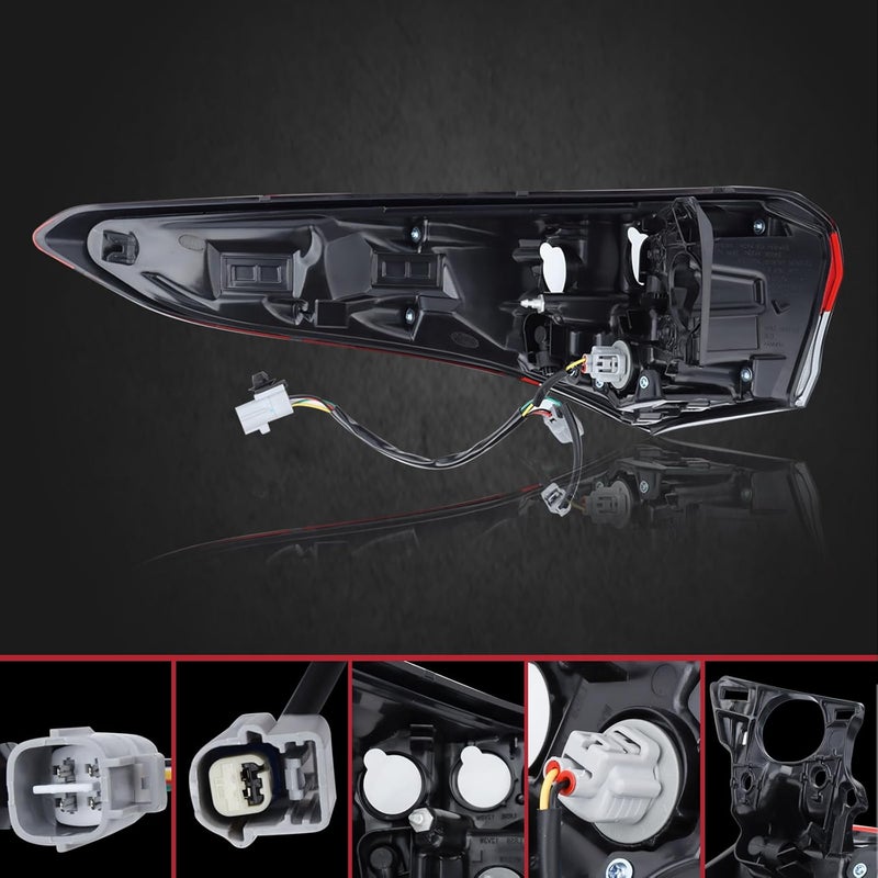 Duolctrams Halogen Outer Brake Tail Light Rear Lamp Assembly for 2020-2022 Toyota Highlander - Right Passenger Side - Image 3