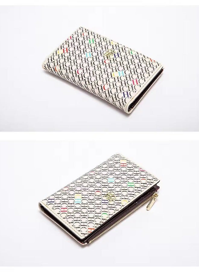 CH CH CHCH Compact Fashion Money Clip Multiple Women's Wallet Multi Color Elegant Simple Color Convenient Packaging Box Box Women's Card - Image 2