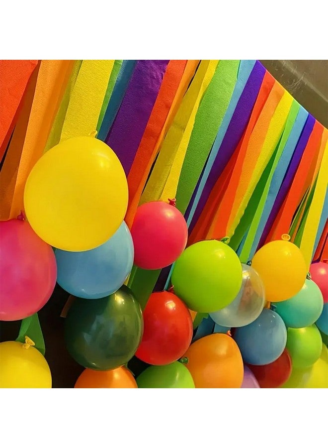 Party Propz Party Propz Multicolor Happy Birthday Decorations - 68 Pcs Birthday Decoration Items for Kids Adults | Rainbow Theme Birthday Decorations | Colourful Balloons with Crepe Paper, Bday Banner (Cardstock) - Image 3