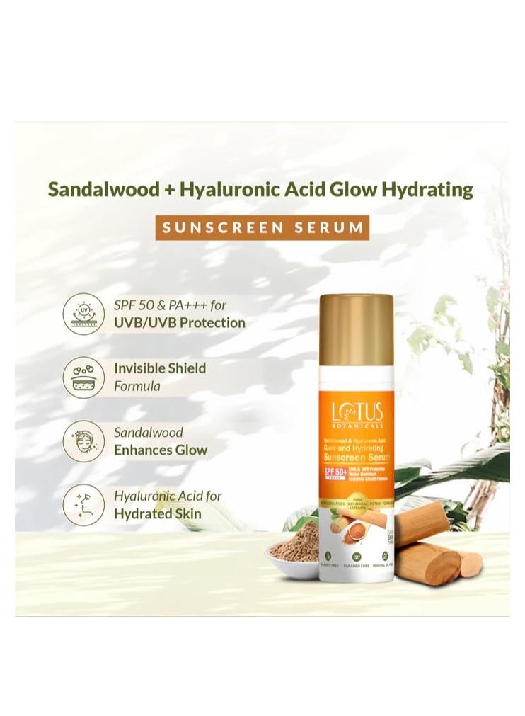 لوتس بوتنيكال سيروم واقي شمس "لوتس بوتانيكالز" (Lotus Botanicals) بخلاصة خشب الصندل وحمض الهيالورونيك - يمنح البشرة نضارة وترطيباً | حماية من الشمس بمعامل SPF 50+ وPA+++ | حماية يومية | تركيبة "الدرع غير المرئي" | مقاوم للماء | لا يترك أثراً أبيض | مناسب لجميع أنواع البشرة | 30 مل - Image 3
