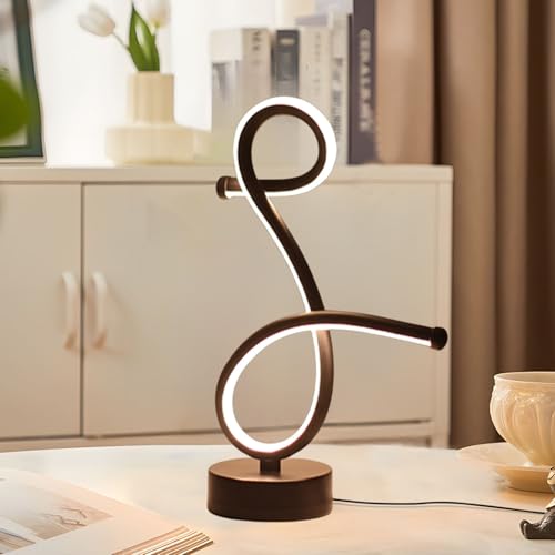 One94Store Loop Curve LED Table Lamp – Modern Acrylic Decorative Night Lamp with Warm Ambient Glow for Bedroom, Office, Festive & Home Décor - Image 1