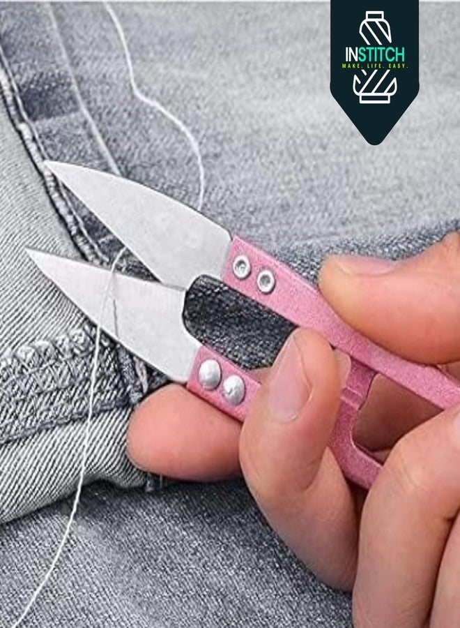 INSTITCH Thread Cutter, Cloth Cutting, Tailoring-Kitchen & Craft Tools-Ideal For Paper, Thread, & Art Projects-Designer Scissors For Art & Crafting-Cutting Tools For Sewing DIY, Multi colour - Image 3