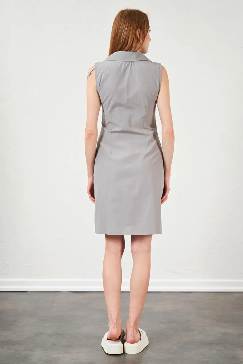 Tena Sleeveless Shirt Dress