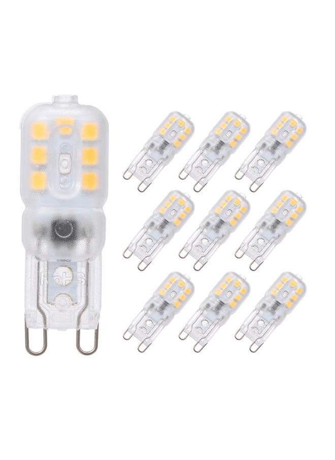 إسكدنيا 10-Piece G9 Warm LED Bulb White 10 x 4 x 6centimeter  - Image 1