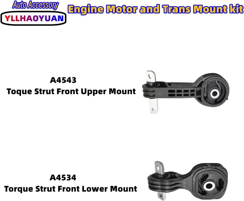 Yllhaoyuan Engine Mount Set of 4 Compatible with 20062011 Civic 18L Replaces A4546 A4530 A4534 A4543 Transmission Mount Kit - Image 5