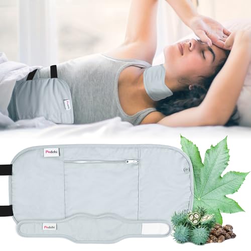 Pedobi Castor Oil Pack Wrap Reusable Organic Castor Oil Pack for Liver Detox Less Mess Elastic Strap Soft Cotton Anti Oil LeakOil Not Include - Image 2