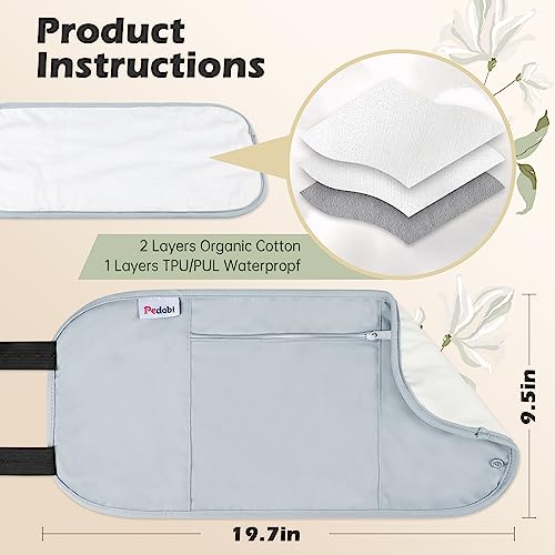 Pedobi Castor Oil Pack Wrap Reusable Organic Castor Oil Pack for Liver Detox Less Mess Elastic Strap Soft Cotton Anti Oil LeakOil Not Include - Image 5