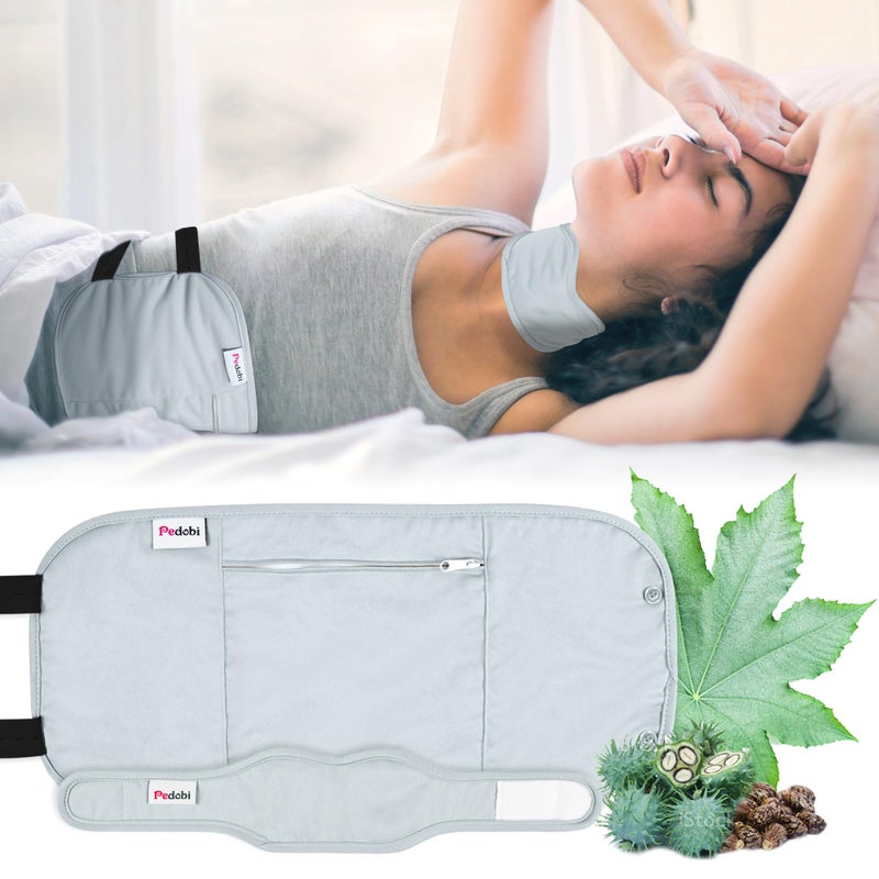 Pedobi Castor Oil Pack Wrap Reusable Organic Castor Oil Pack for Liver Detox Less Mess Elastic Strap Soft Cotton Anti Oil LeakOil Not Include - Image 3