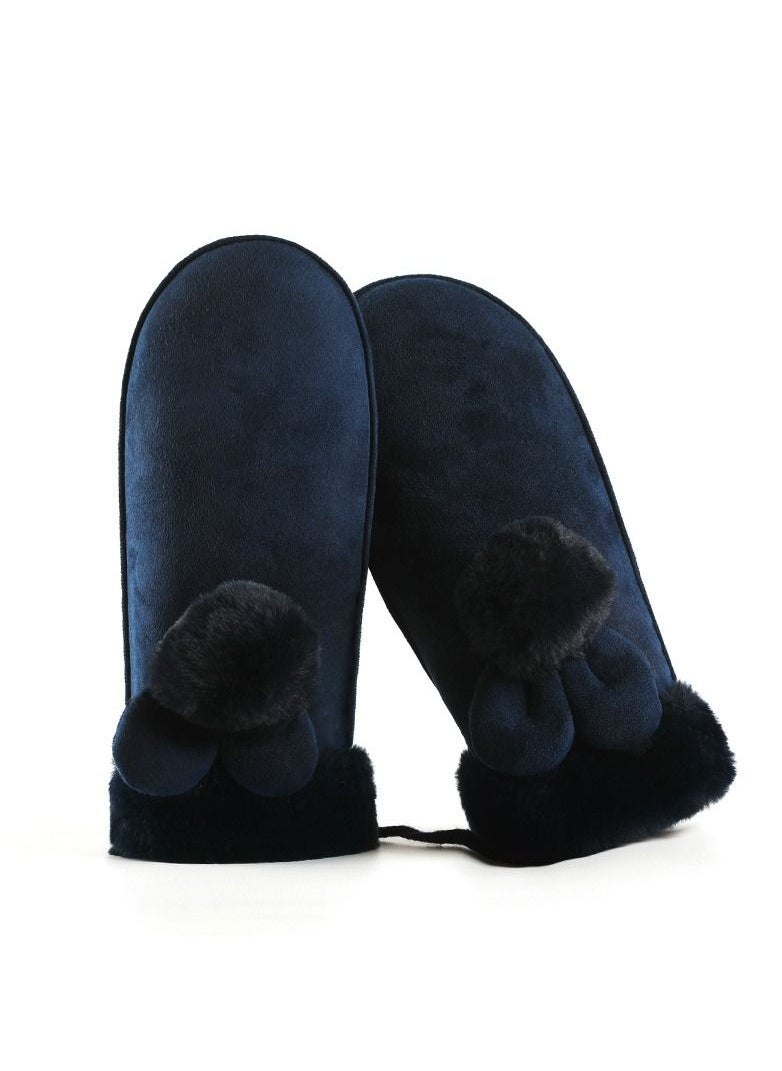 Golovejoy - Women's Warm Plush Windproof And Cold Proof Lovely Gloves - Image 1