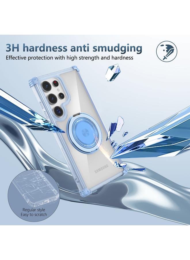 S-TOP Case For Samsung Galaxy S24 Ultra 5G Gold Shield CD Pattern MagSafe Magnetic Phone Case with Rotating Stand - Image 5