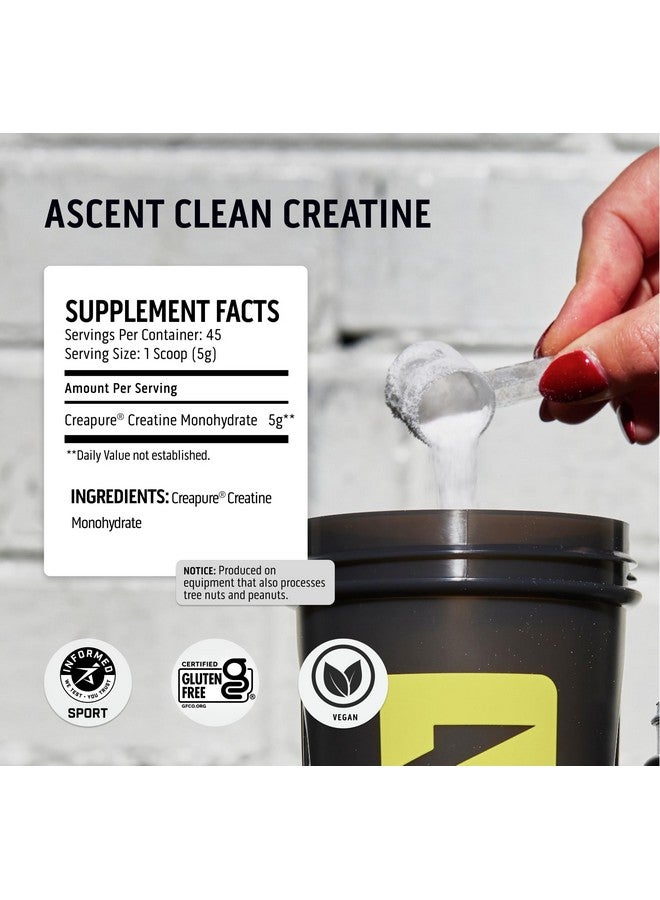 Ascent Clean Creatine Monohydrate Powder - 5G Per Serving, Creapure Creatine Supplement - Unflavored, 45 Servings - Image 2