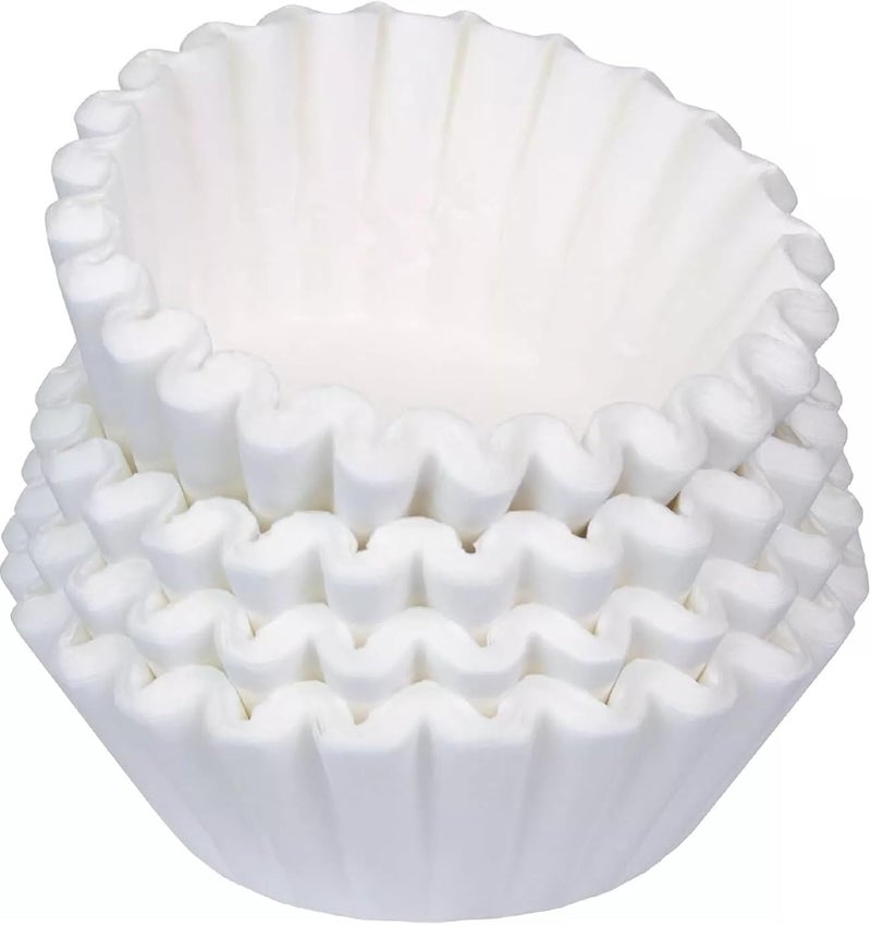 Rinakou 100 Count Basket Coffee Filters,Flat Bottm Paper Filter Compatible With Fellow Aiden Coffee Maker,Work With Batch Brew Filter Basket - Image 1