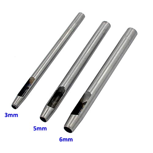DGOL Leathercraft 10 Sizes Hollow Punch Stitching Strap Belt Sharp Hole Puncher Punching Tool - Image 3