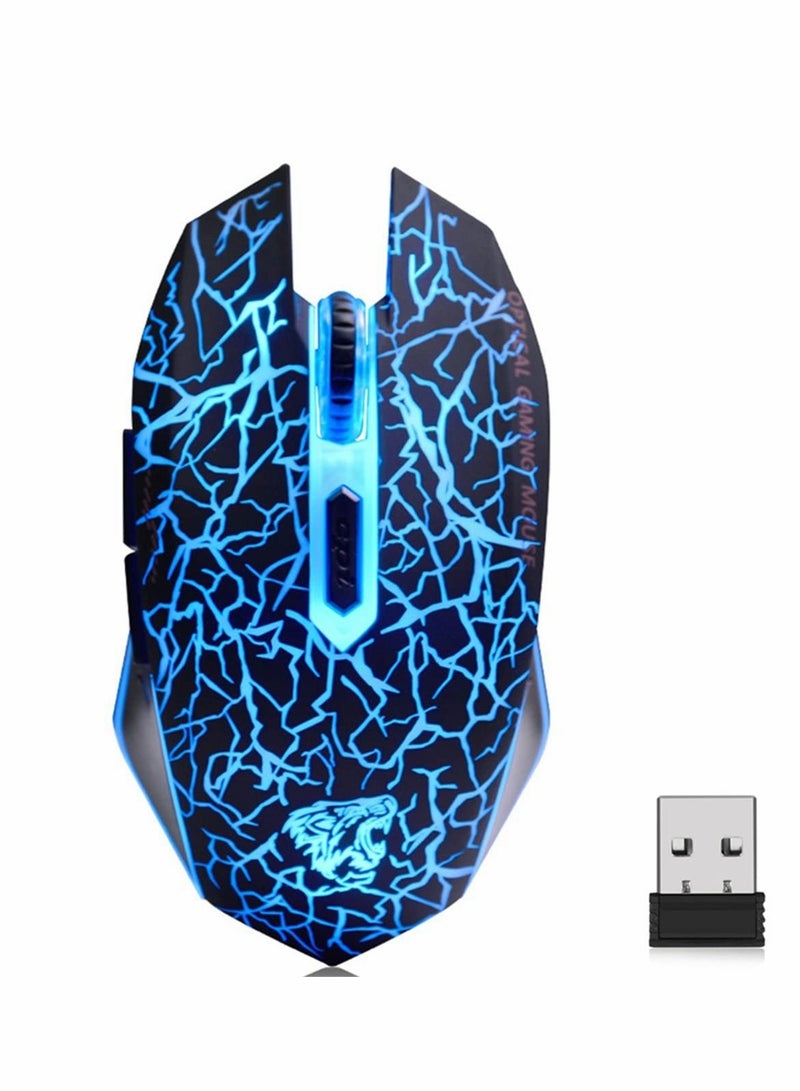 Rechargeable Wireless Gaming Mouse with Silent Click 7 RGB Light Effects and Adjustable DPI 2400 1600 800 Ideal for PC Laptop and Notebook - Image 1