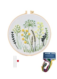 Generic Hand Embroidery Kit for Beginners,Flower Pattern, Art Craft Hand Sewing for Women Hoppy, Kids DIY  - Image 1