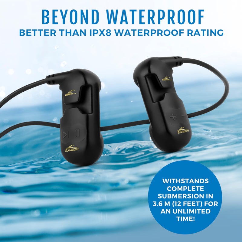H2O Audio H2O Audio Sonar PRO IPX8 Waterproof Bone Conduction Headphones – Open-Ear MP3 Player with Playlist+ App for Bluetooth Streaming & Custom Playlists – 7hrs Battery for Swimming, Sports. - Image 2