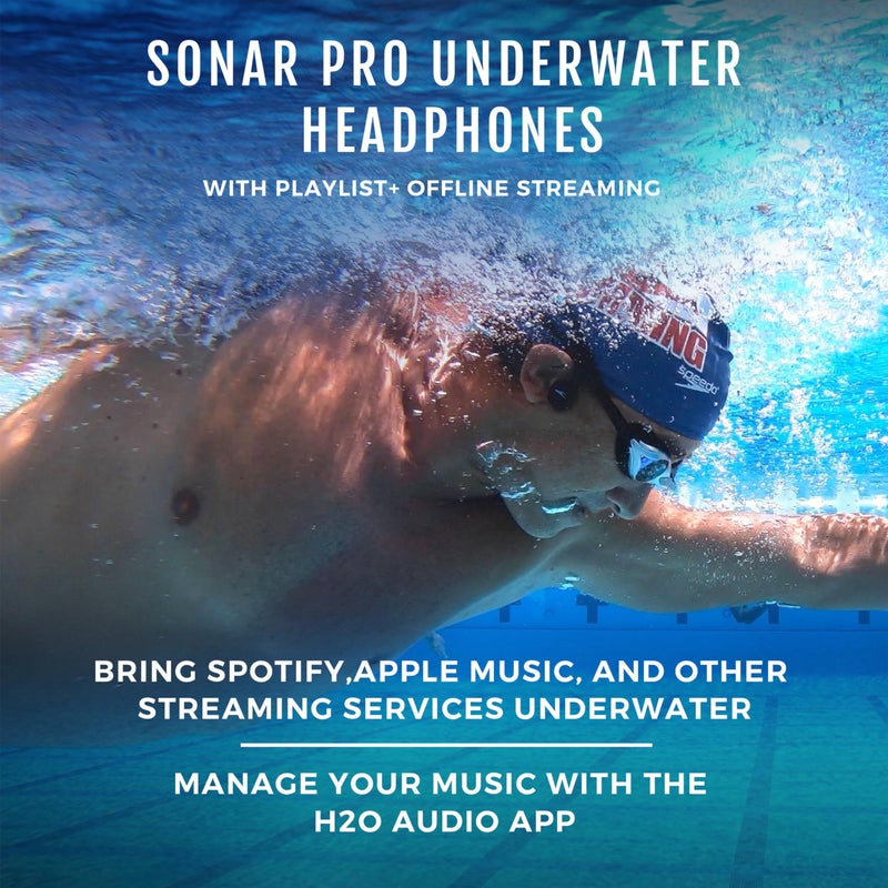 H2O Audio H2O Audio Sonar PRO IPX8 Waterproof Bone Conduction Headphones – Open-Ear MP3 Player with Playlist+ App for Bluetooth Streaming & Custom Playlists – 7hrs Battery for Swimming, Sports. - Image 3