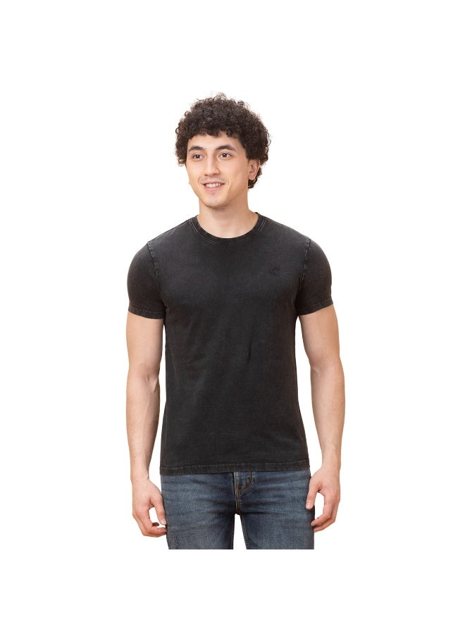 Being Human تي شيرت رجالي أسود بياقة دائرية وأكمام قصيرة - Image 1