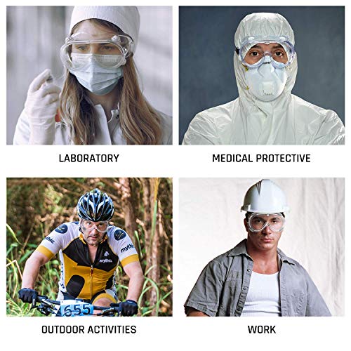 WOOLIKE Safety Goggles Medical Goggles Fit Over Eyeglasses Anti-Fog Safety Glasses Clear Lab Goggles chemistry Protective Eyewear ANSI Z87.1 - Image 3