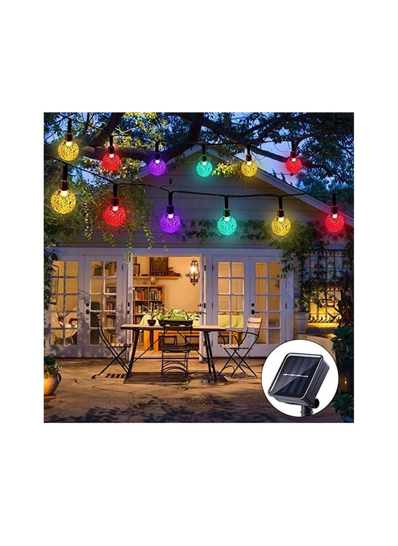 Generic - Solar String Lights Garden 50 LED  Multi Coloured Festival Lights Crystal Ball Decorative Fairy Lights Waterproof Indoor Outdoor for Garden Patio Yard Home Wedding Parties - Image 1